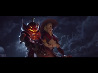 overwatch - witch mercy x reaper halloween animation